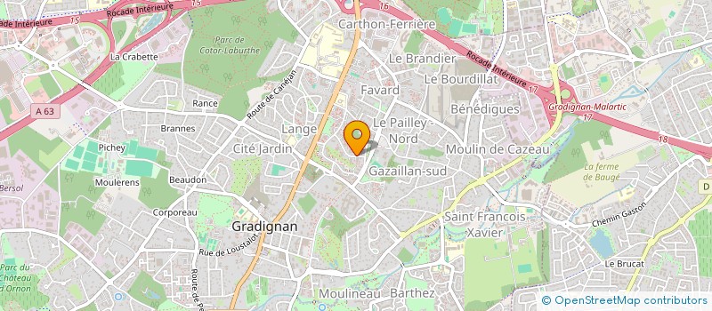 localisation de l'entreprise MADAME AMANDINE LARRIEU  GRADIGNAN