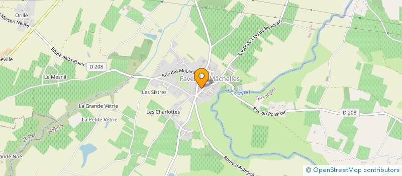 localisation de l'entreprise MADAME AMANDINE LECOMTE  BELLEVIGNE-EN-LAYON