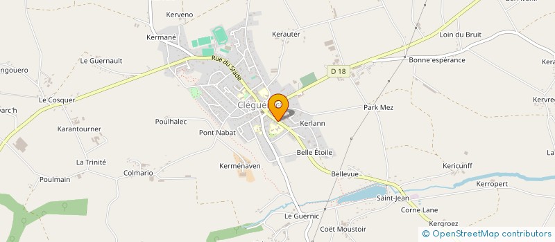 localisation de l'entreprise MADAME AMANDINE MAHE  CLEGUEREC