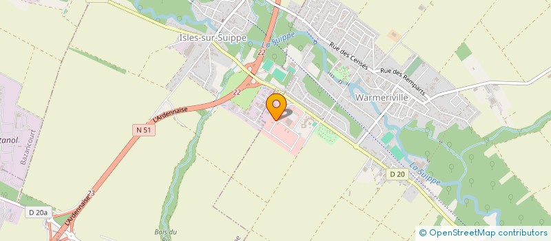 localisation de l'entreprise MADAME AMANDINE MASCRET  WARMERIVILLE