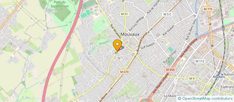 localisation de l'entreprise MADAME AMANDINE MEREL  MOUVAUX