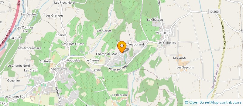 localisation de l'entreprise MADAME AMANDINE MURARD  MERCUROL-VEAUNES