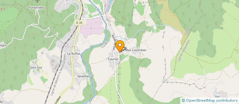 localisation de l'entreprise MADAME AMANDINE NOLIN  LUNAS-LES-CHATEAUX