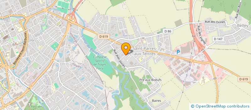 localisation de l'entreprise MADAME AMANDINE PARGAT à SAINT-PARRES-AUX-TERTRES