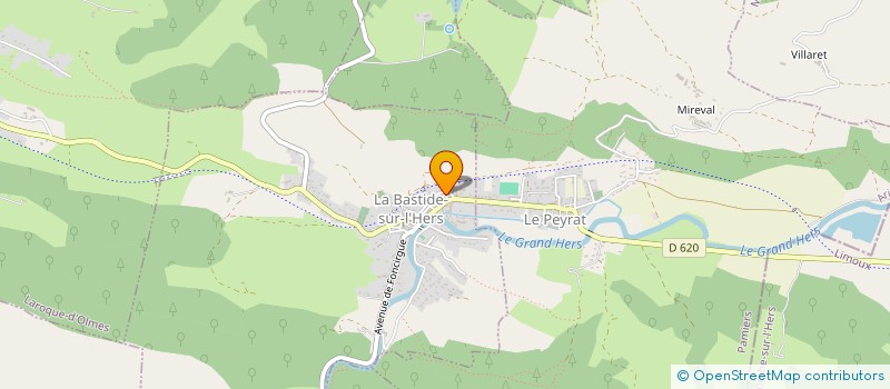 localisation de l'entreprise MADAME AMANDINE PAYRASTRE à LA BASTIDE-SUR-L'HERS