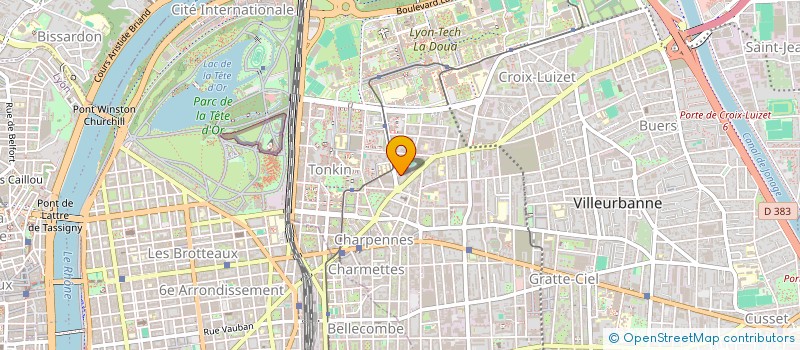 localisation de l'entreprise MADAME AMANDINE PINGENOT  VILLEURBANNE