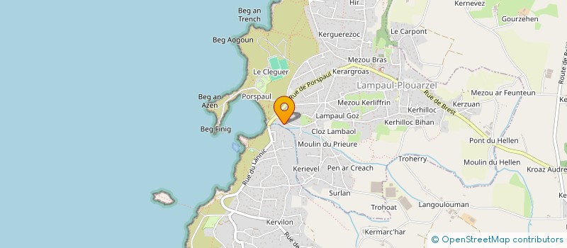 localisation de l'entreprise MADAME AMANDINE PODEUR  LAMPAUL-PLOUARZEL