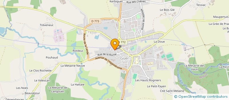 localisation de l'entreprise MADAME AMANDINE POINTEAU  GUER