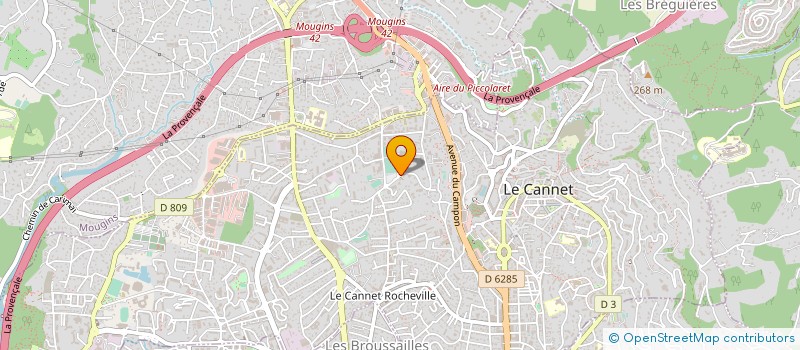 localisation de l'entreprise MADAME AMANDINE POISSON à LE CANNET