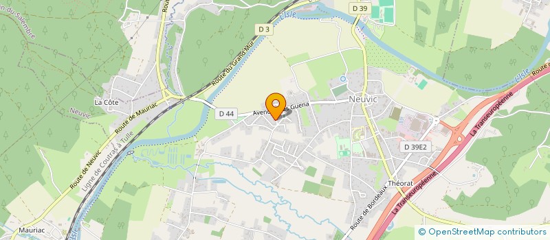 localisation de l'entreprise MADAME AMANDINE PRIOSET  NEUVIC