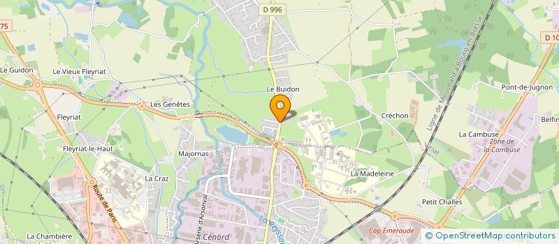 localisation de l'entreprise MADAME AMANDINE PROUVEUR  VIRIAT