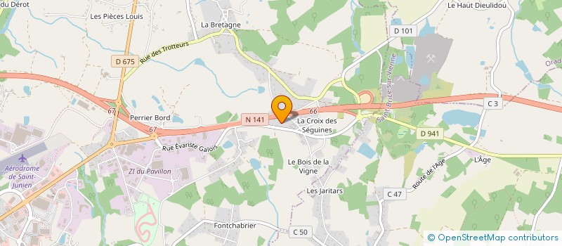 localisation de l'entreprise MADAME AMANDINE RANOU à SAINT-JUNIEN