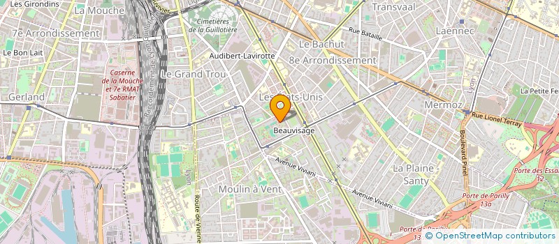 localisation de l'entreprise MADAME AMANDINE REBILLARD  LYON