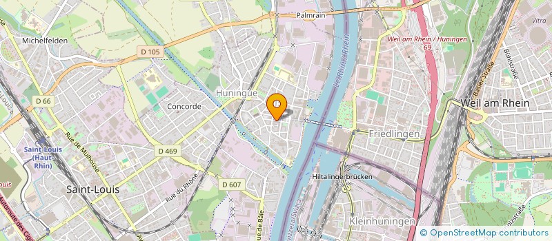 localisation de l'entreprise MADAME AMANDINE REGAL  HUNINGUE