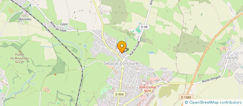 localisation de l'entreprise MADAME AMANDINE ROQUES  SEBAZAC-CONCOURES