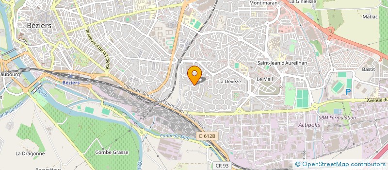 localisation de l'entreprise MADAME AMANDINE SANCHEZ  BEZIERS