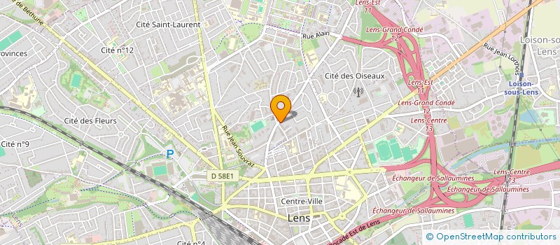 localisation de l'entreprise MADAME AMANDINE SENECHAL  LENS