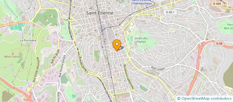 localisation de l'entreprise MADAME AMANDINE THIBAUDON  SAINT-ETIENNE