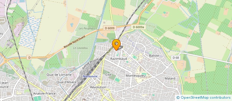 localisation de l'entreprise MADAME AMANDINE VACHAUDEZ  NARBONNE