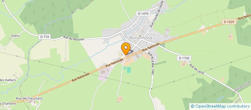 localisation de l'entreprise MADAME AMANDINE VAN HOEYLANDT  BUIRONFOSSE