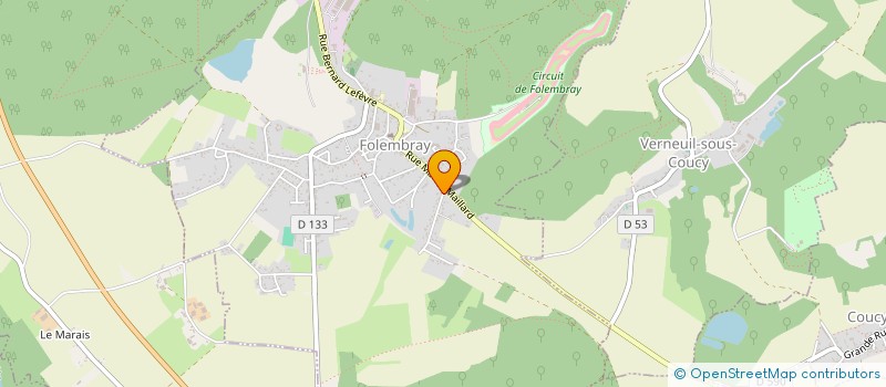 localisation de l'entreprise MADAME AMANDINE VANHOOREN  FOLEMBRAY