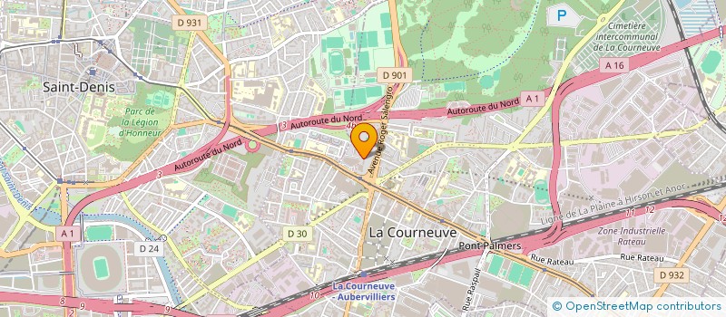 localisation de l'entreprise MADAME AMANI HAMMOUDA à LA COURNEUVE
