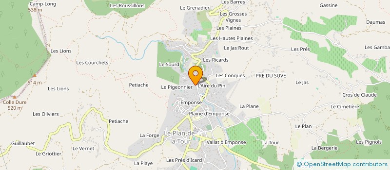 localisation de l'entreprise MADAME AMBRE BRUNO à LE PLAN-DE-LA-TOUR