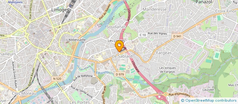 localisation de l'entreprise MADAME AMBRE BUFFETAUD à LIMOGES