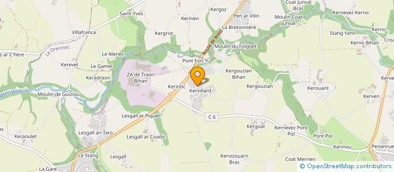 localisation de l'entreprise MADAME AMBRE CALLOCH  LE FOLGOET