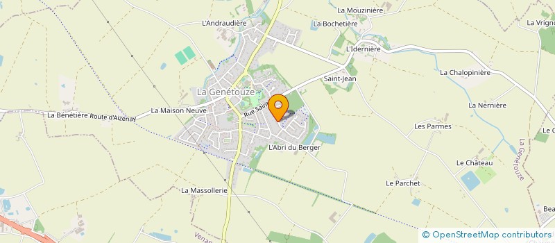 localisation de l'entreprise MADAME AMBRE PADIOLLEAU  LA GENETOUZE