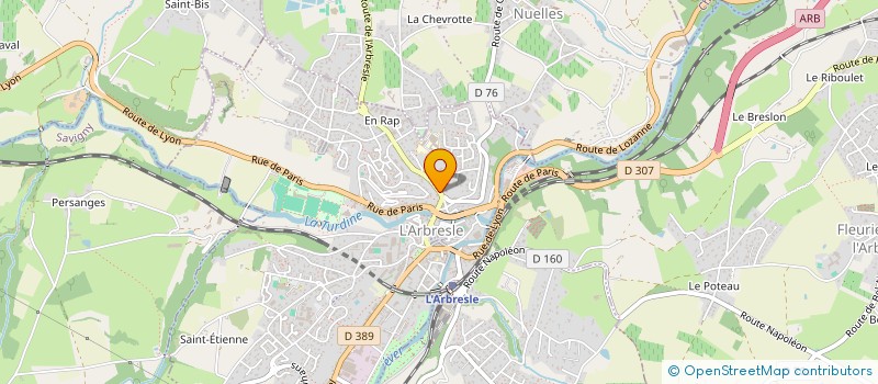 localisation de l'entreprise MADAME AMBRINE VAQUER  L'ARBRESLE