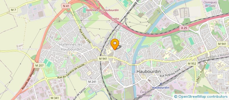 localisation de l'entreprise MADAME AMEL BECHAR  HAUBOURDIN