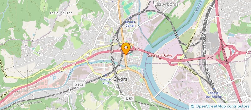 localisation de l'entreprise MADAME AMEL BEN NEJMA  GIVORS