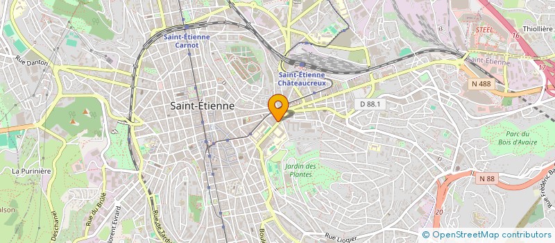 localisation de l'entreprise MADAME AMEL BENLOUNIS  SAINT-ETIENNE