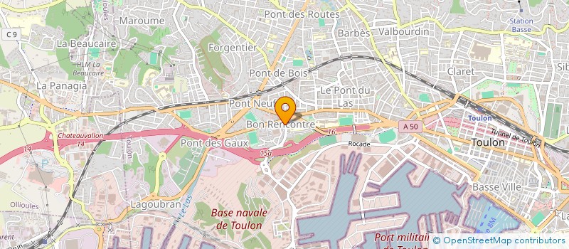 localisation de l'entreprise MADAME AMEL BENOURI  TOULON