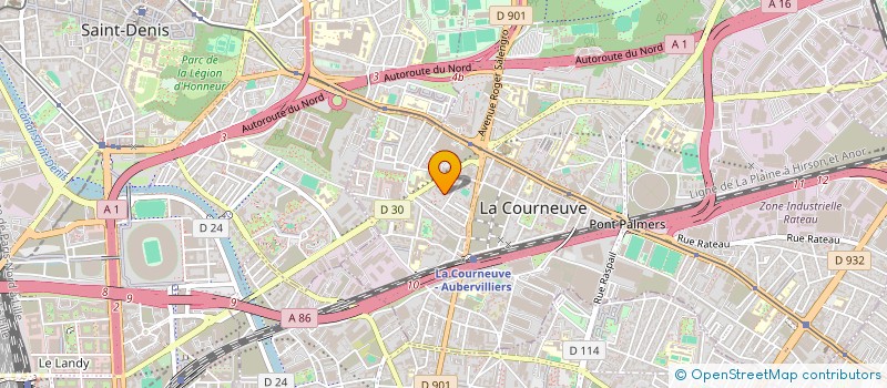 localisation de l'entreprise MADAME AMEL BENSELAMA à LA COURNEUVE