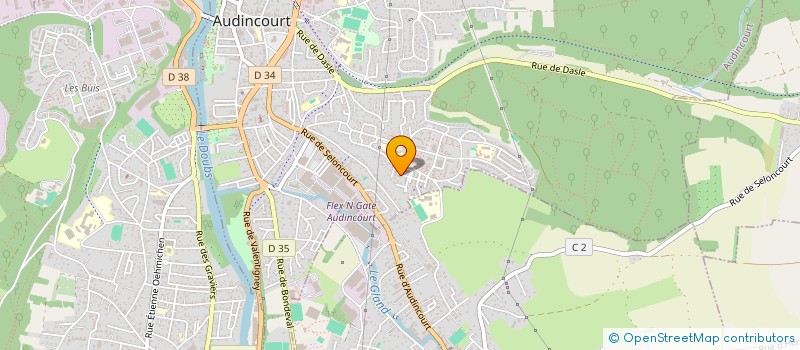 localisation de l'entreprise MADAME AMEL DJOUDI  AUDINCOURT