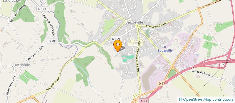 localisation de l'entreprise MADAME AMELIA DORE  BEUZEVILLE