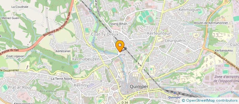 localisation de l'entreprise MADAME AMELIE ALLARD  QUIMPER