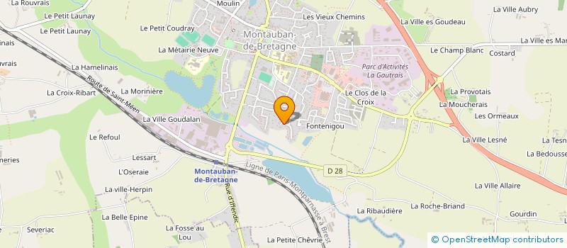 localisation de l'entreprise MADAME AMELIE AUFRET à MONTAUBAN-DE-BRETAGNE