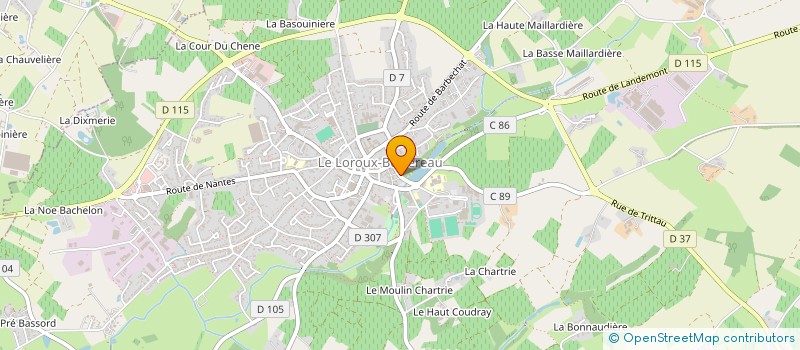localisation de l'entreprise MADAME AMELIE BELLET à LE LOROUX-BOTTEREAU