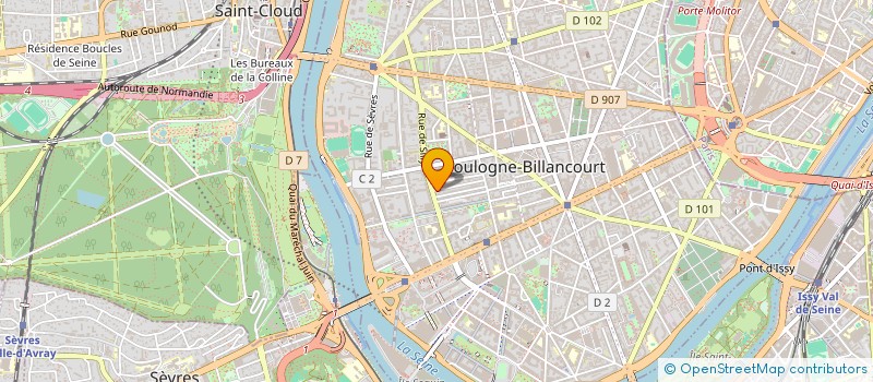 localisation de l'entreprise MADAME AMELIE BERNARD  BOULOGNE-BILLANCOURT