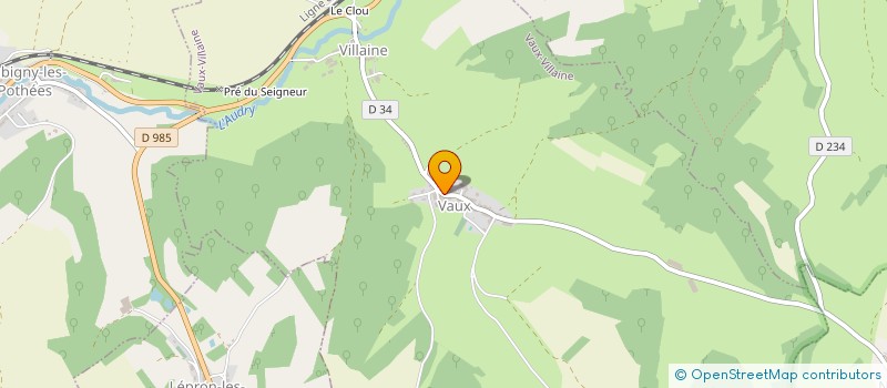 localisation de l'entreprise MADAME AMELIE BERNARD  VAUX-VILLAINE