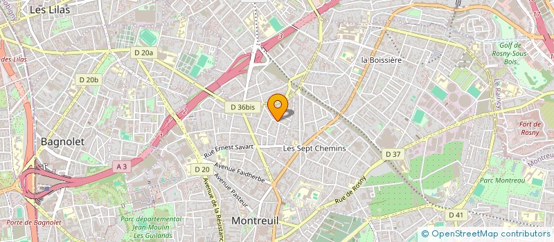 localisation de l'entreprise MADAME AMELIE BLANQUET à MONTREUIL