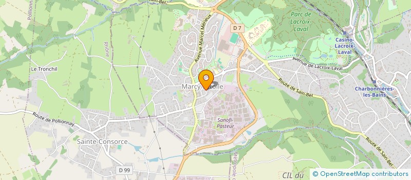 localisation de l'entreprise MADAME AMELIE BONLEUX  MARCY-L'ETOILE