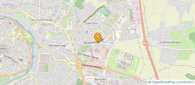 localisation de l'entreprise MADAME AMELIE BONNEAU  MIGNE-AUXANCES