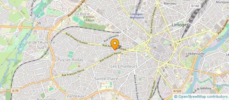 localisation de l'entreprise MADAME AMELIE BOUBENNEC  LIMOGES