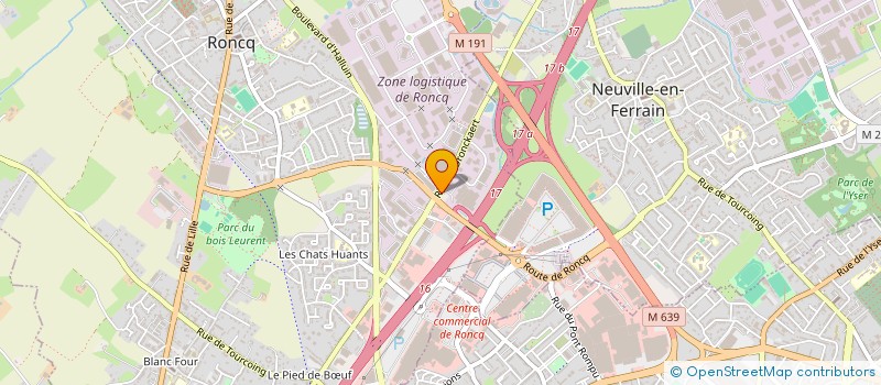 localisation de l'entreprise MADAME AMELIE BOURDEAUD'HUI  RONCQ