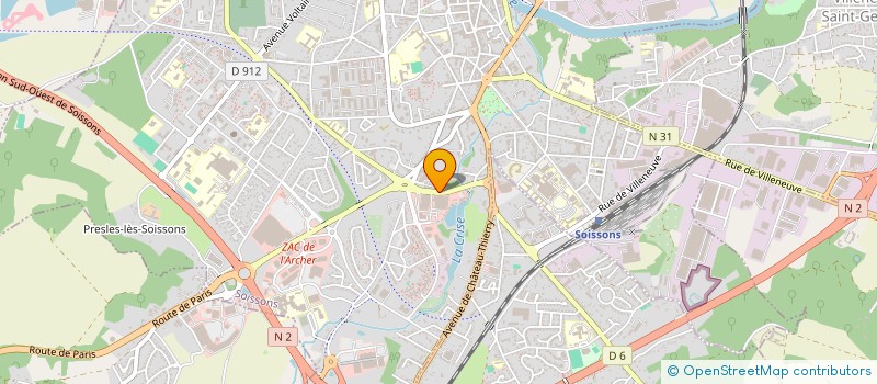 localisation de l'entreprise MADAME AMELIE BOURGEOIS à SOISSONS