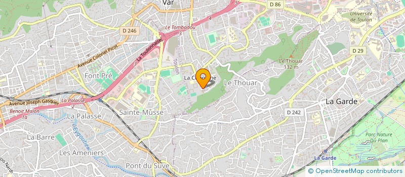 localisation de l'entreprise MADAME AMELIE BOURHIS  LA VALETTE-DU-VAR